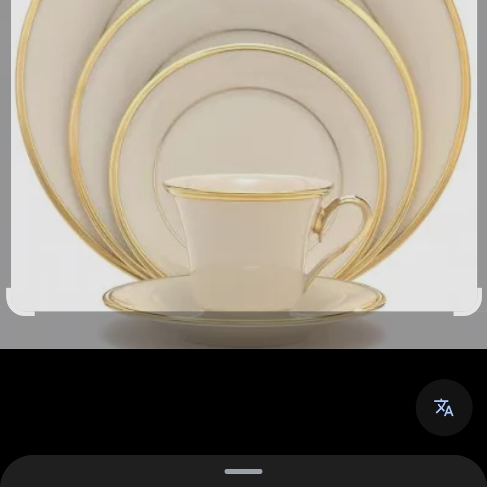 36 Pc. Elegant LENOX Cream and Gold Dinnerware Set. 6 of each with A Free Piece